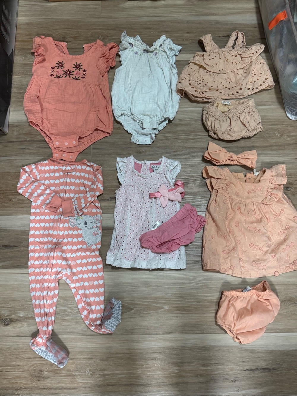 Peachy pink infant girl lot